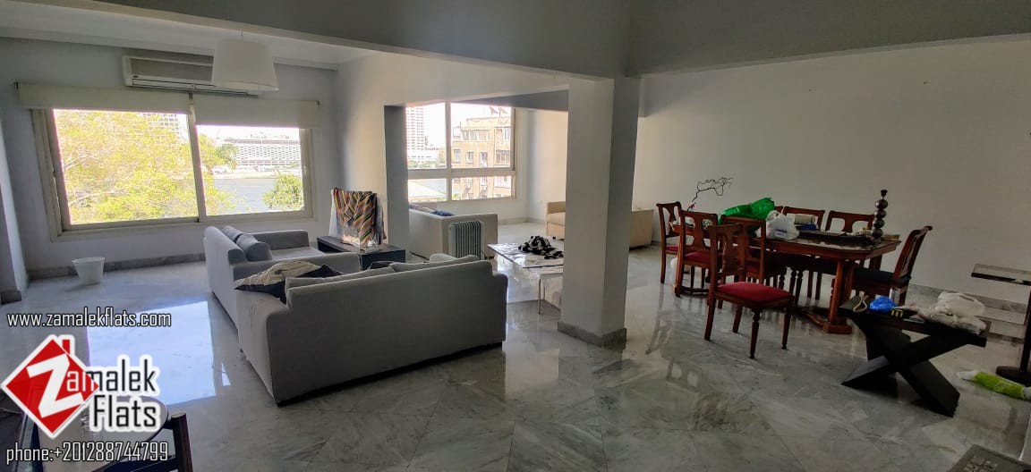 Nile View Fully Furnished Apartment For Rent In Zamalek