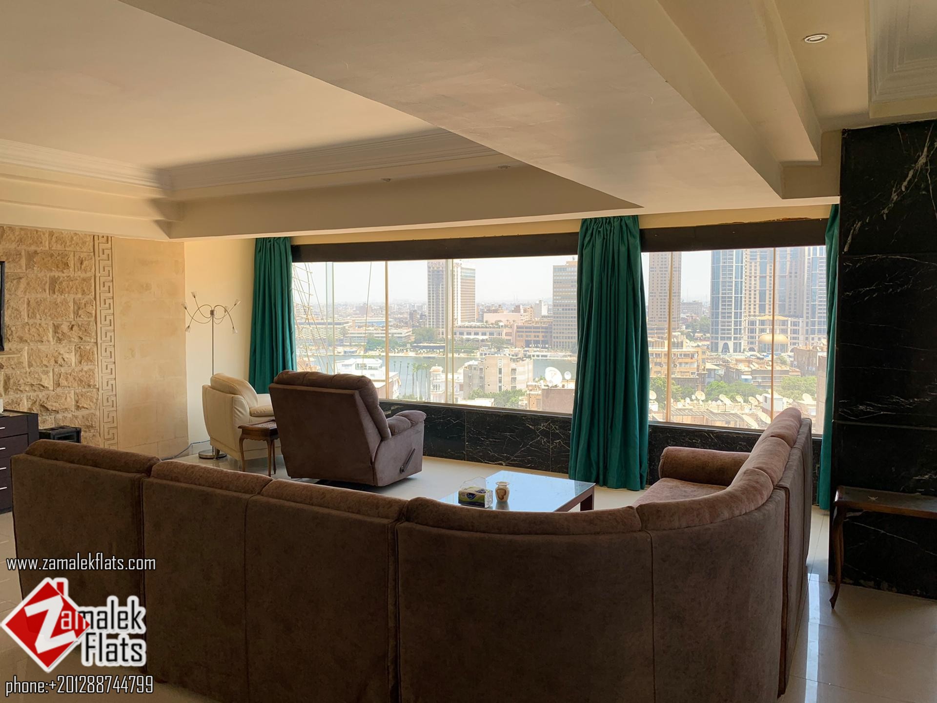 Nile View Fully Furnished Apartment for Rent in Zamalek