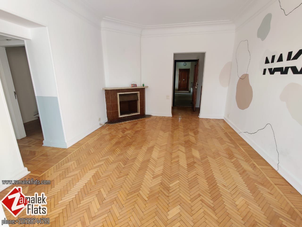 Bright Renovated High Ceiling Apartment for Rent in Zamalek