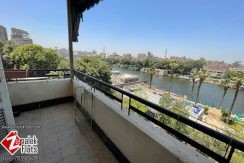 Bright High Ceiling Nile View Apartment in Zamalek