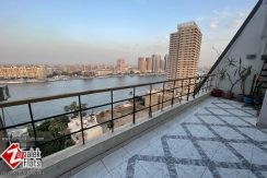 Bright Furnished Nile View Apartment for Rent in Zamalek