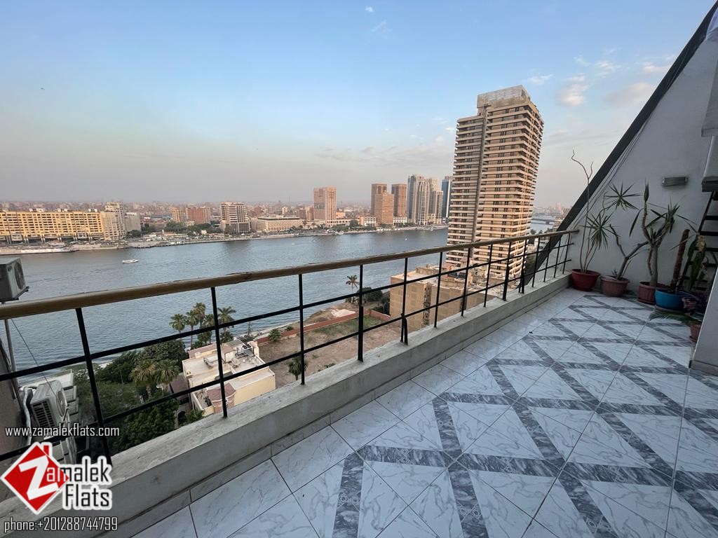 Bright Furnished Nile View Apartment for Rent in Zamalek