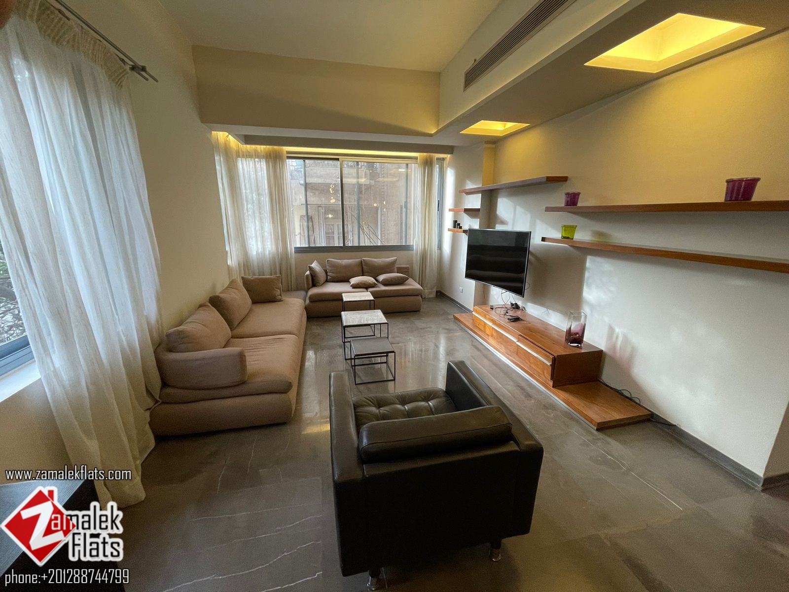 Bright High Ceiling Apartment For Rent in South Zamalek