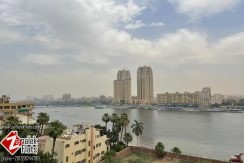 Super Bright Nile View Apartment with Open Kitchen for Rent in Zamalek