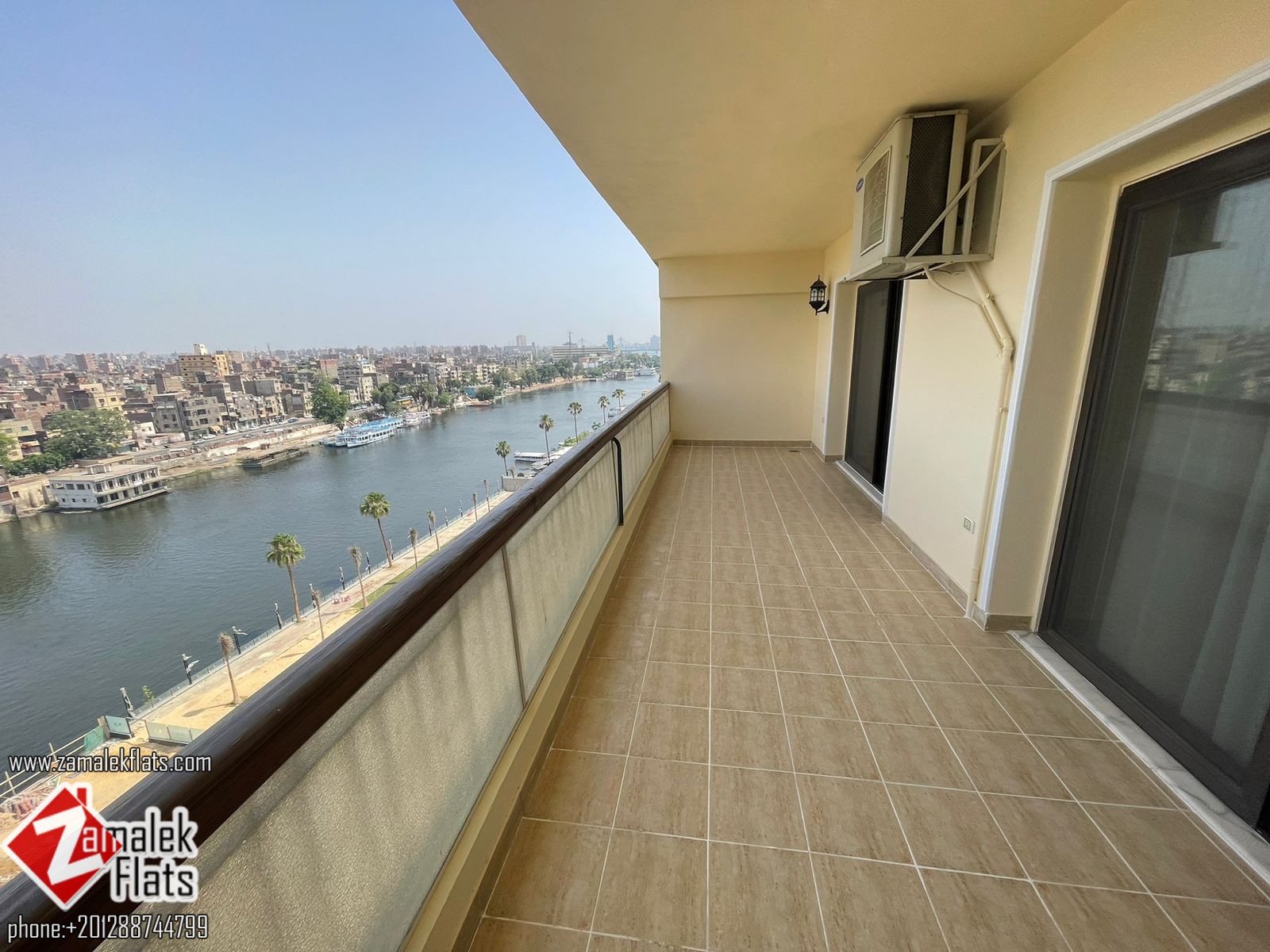 Bright Nile View Semi-Furnished Apartment for Rent in Zamalek